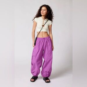 URBAN OUTFITTERS Jana Nylon Balloon Cargo Pant Y2K Tech Streetwear Lagonlook